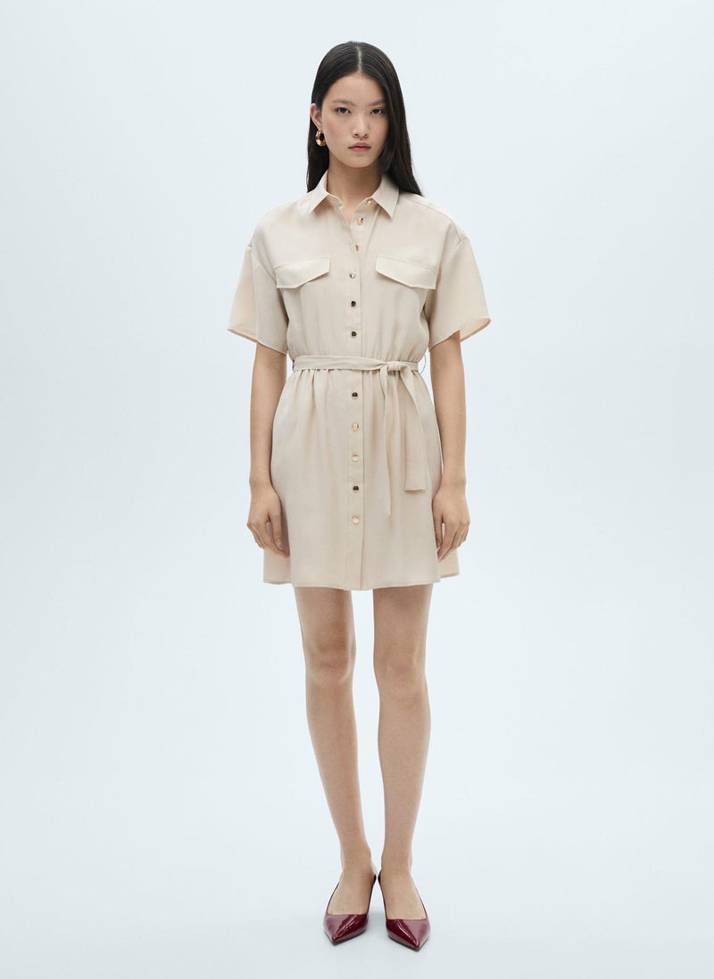 MANGO - Belt Shirt Dress - Image 1