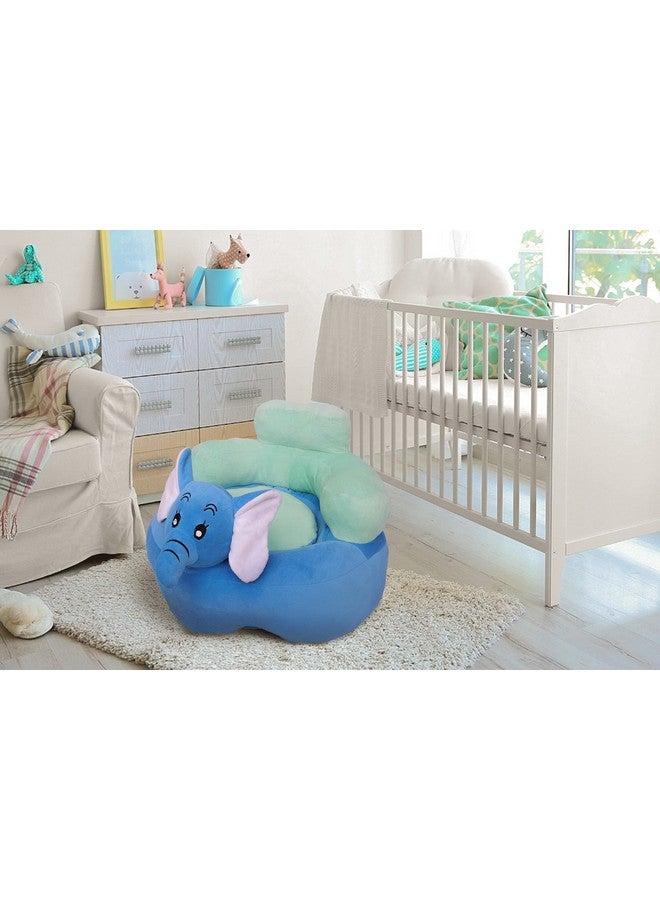 Peekabooh Peekabooh 2 in 1 Sofa for Kids & Baby Sitting Sofa. Blue Elephant,Large in Size Makes It A Proper Baby Sofa Seat for 0 to 5 Yrs. Nice Baby Gifts for 6 to 12 Months / 1-2 Yrs Kids,Polyester, 1 Seater  - Image 5