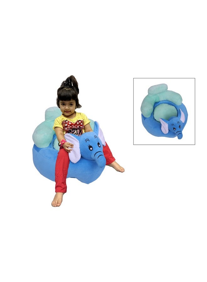 Peekabooh Peekabooh 2 in 1 Sofa for Kids & Baby Sitting Sofa. Blue Elephant,Large in Size Makes It A Proper Baby Sofa Seat for 0 to 5 Yrs. Nice Baby Gifts for 6 to 12 Months / 1-2 Yrs Kids,Polyester, 1 Seater  - Image 3