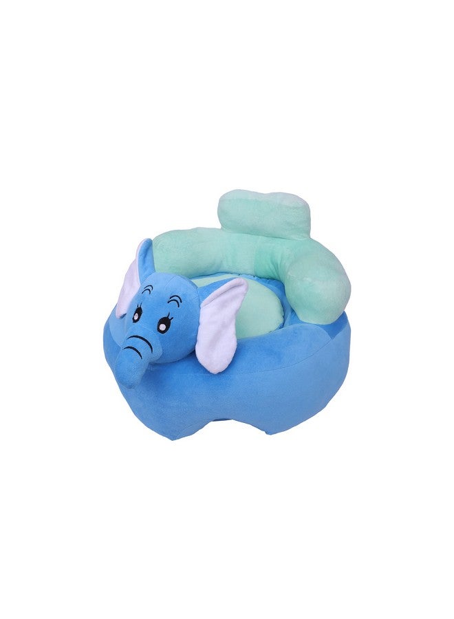 Peekabooh Peekabooh 2 in 1 Sofa for Kids & Baby Sitting Sofa. Blue Elephant,Large in Size Makes It A Proper Baby Sofa Seat for 0 to 5 Yrs. Nice Baby Gifts for 6 to 12 Months / 1-2 Yrs Kids,Polyester, 1 Seater  - Image 1