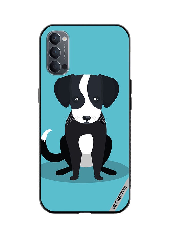 VR CREATIVE Protective Case Cover For Oppo Reno4 Pro 5G Dog Design Multicolour - Image 1