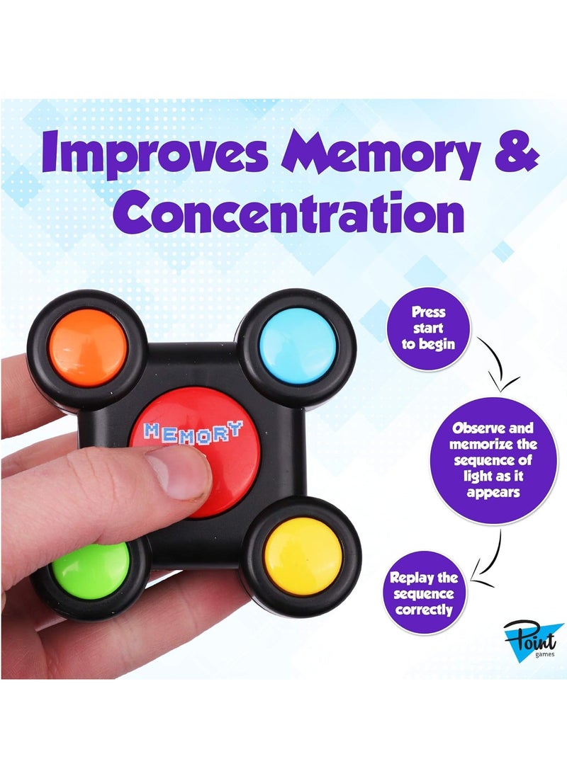 Generic - Luminous Memory Game, Handheld Electronic Toy, Color Memory Classic Board Game, Training Hand-Eye Coordination Game Console with Light and Sound (988-Two-handed Rubik's Cube) - Image 1