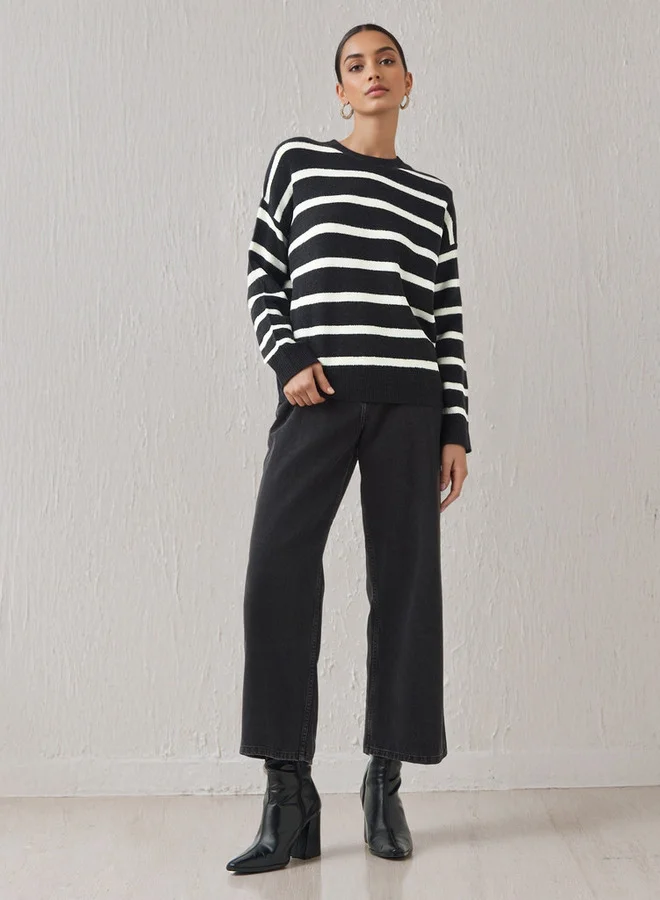 سبلاش فيڤ Striped Crew Neck Sweater