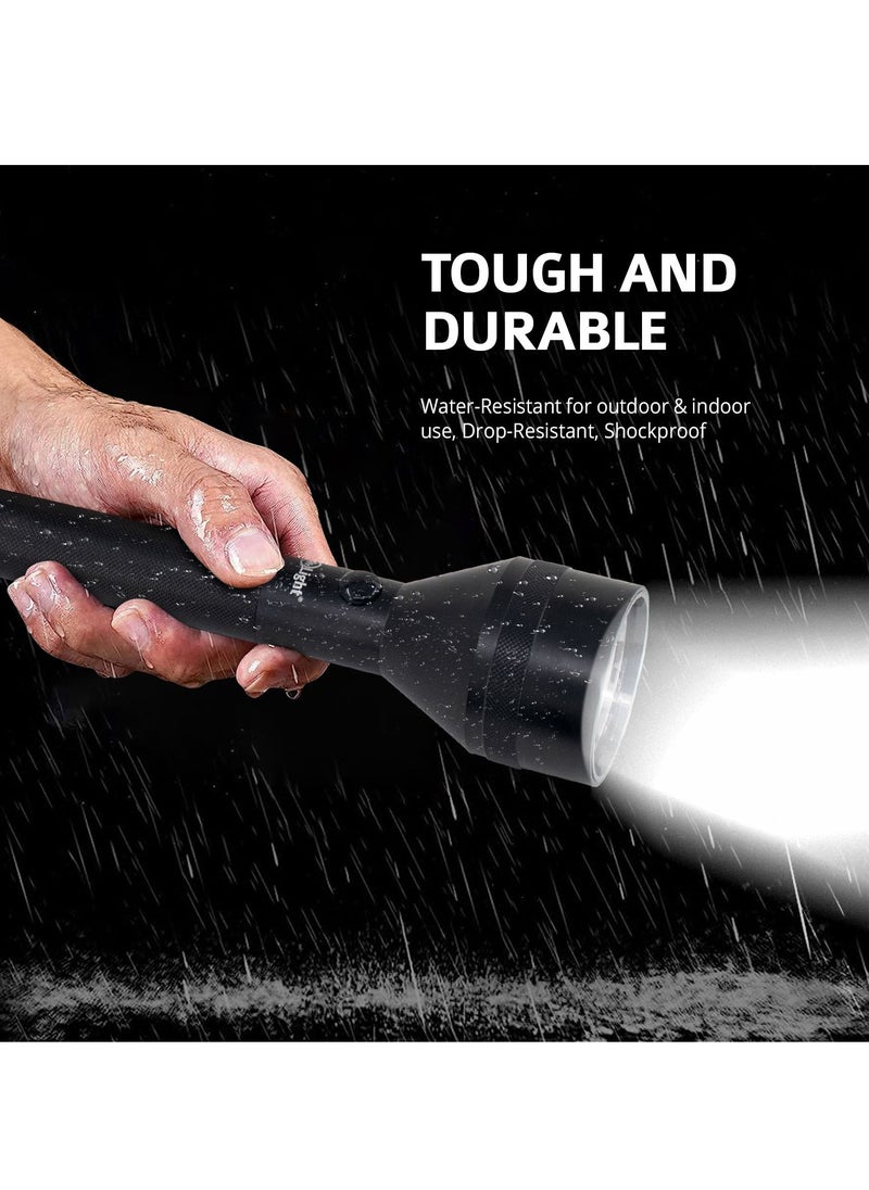 Super Bright Latest Cobra LED Rechargeable Flashlight Torch Ideal For Outdoor Activities Hiking And Camping USB Charging Function 4 Hours Run Time Coverage 3000 Meters