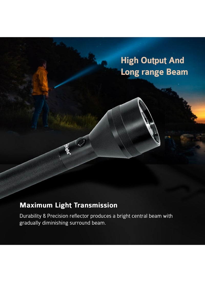 Super Bright Latest Cobra LED Rechargeable Flashlight Torch Ideal For Outdoor Activities Hiking And Camping USB Charging Function 4 Hours Run Time Coverage 3000 Meters