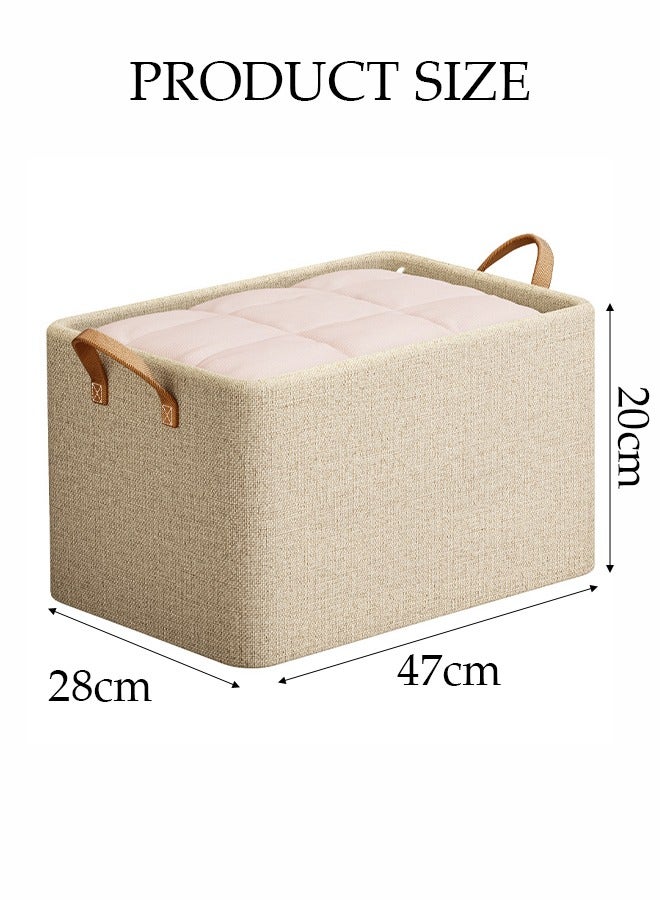 DUNISO 3 Pcs Wardrobe Clothes Organizer,Drawer Organizers and Storage，Foldable Closet Organizer with Handles，Moisture and Mold Prevention，Sturdy and Durable，for Organizing Clothing Jeans Toys Book Shelves Closet Wardrobe，47*28*20cm - Image 3