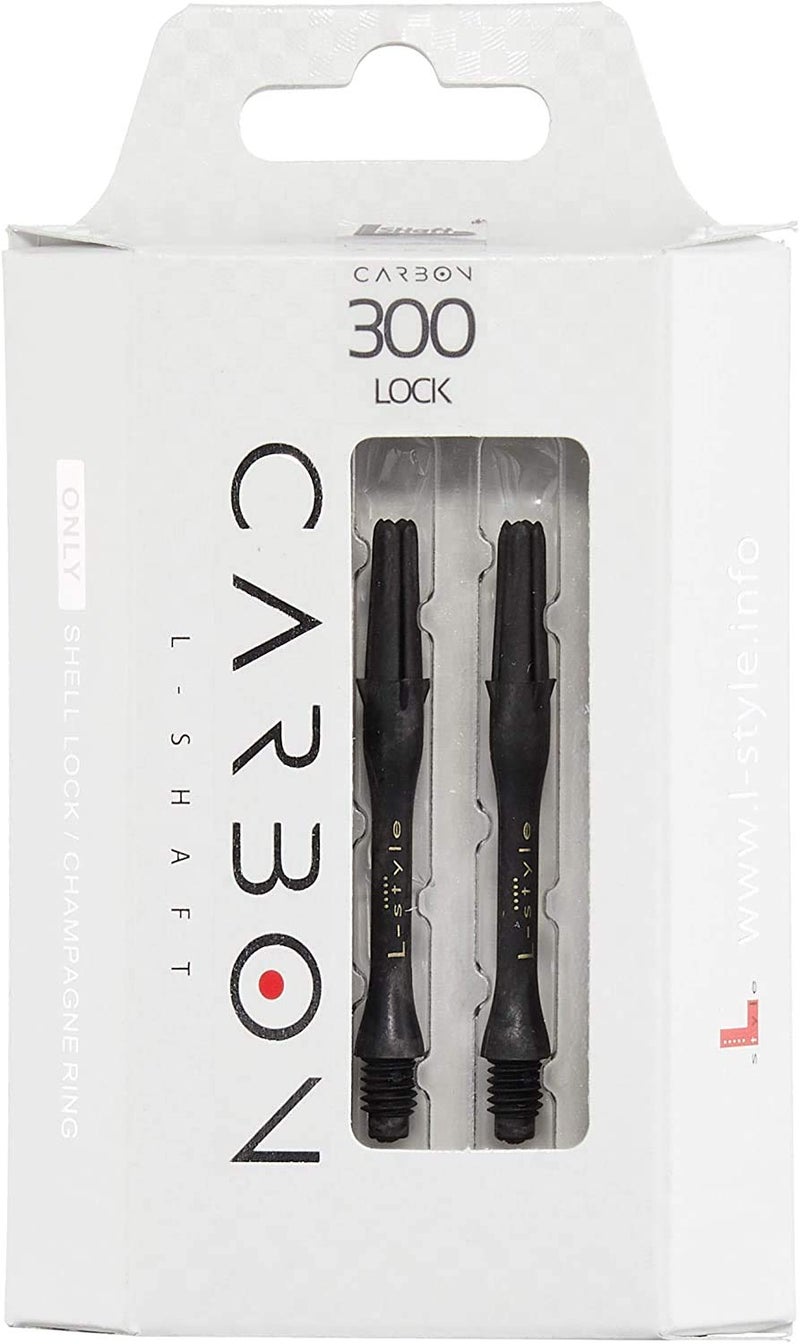 LSTYLE L-Shaft Carbon Locked Dart Shafts - 300 Slim Long - for Soft & Steel Tip Darts - Image 1