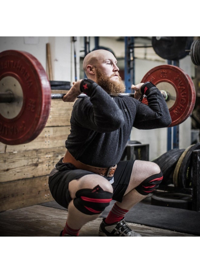 Harbinger Harbinger Red Line 78-Inch Knee Wraps for Weightlifting (Pair) - Image 3