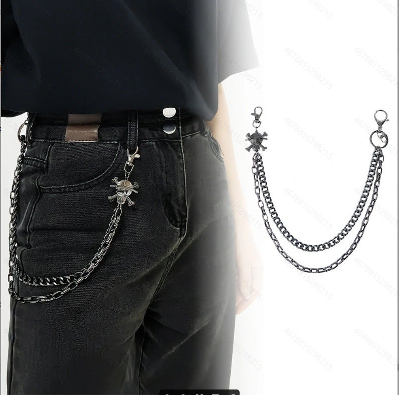 Punk Rock Spiked Pants Chain Pirates  - Image 1