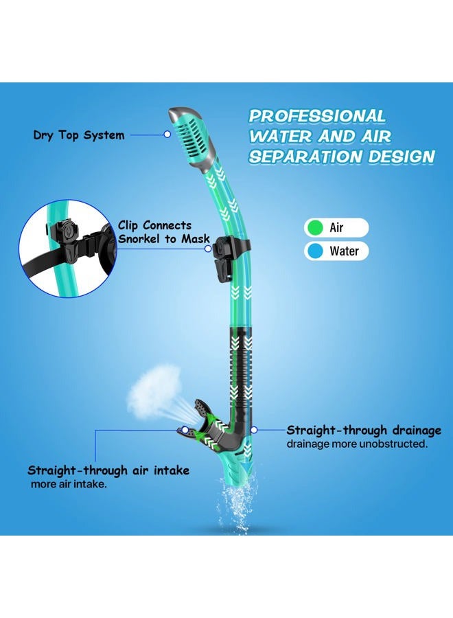 Greatever Dry Snorkel Set,Panoramic Wide View,Anti-Fog Scuba Diving Mask,Professional Snorkeling Gear - Image 3