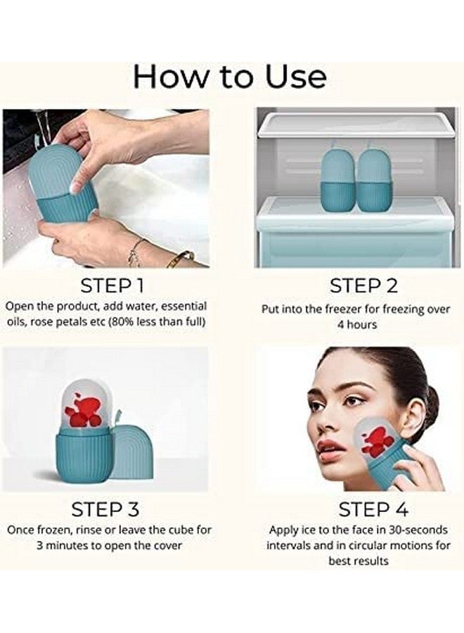 FlyWell Face Ice Roller for Face and Eye,Face Massage, Facial Beauty Ice Roller, Silicone Ice Mold for Face Beauty - Image 4