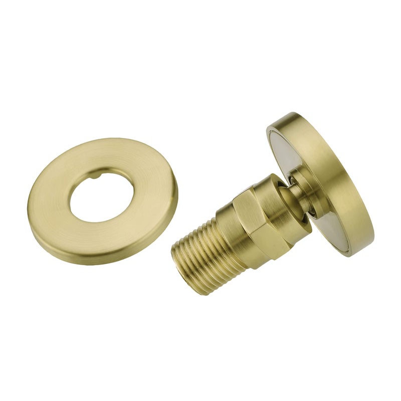 orhemus Solid Brass Body Spray Shower Jet - Round Massage Side Sprayer Spa System Shower Set Adjustable Wall Mounted Brushed Gold Brass Finish - Image 3