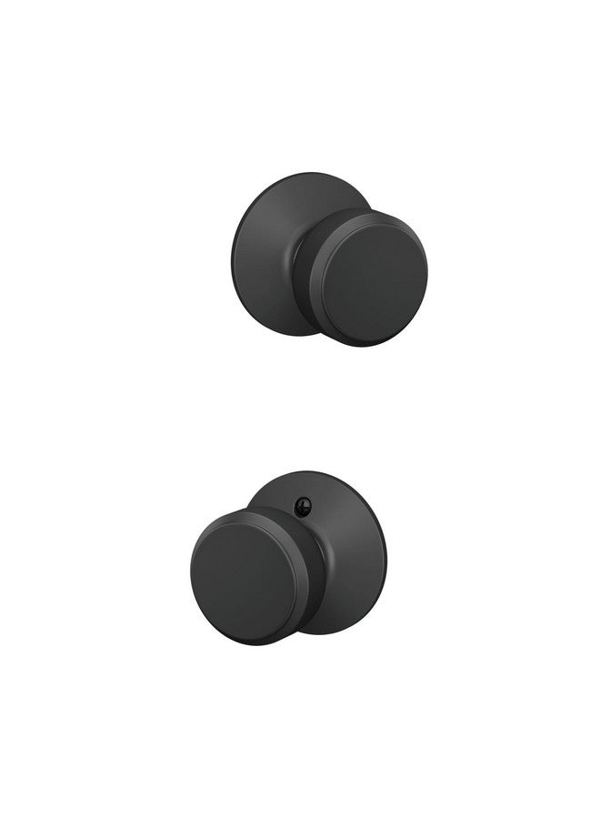 شليدح مقبض باب Schlage F10 BWE 622 Bowery، قفل ممر القاعة والخزانة، أسود غير لامع - Image 1