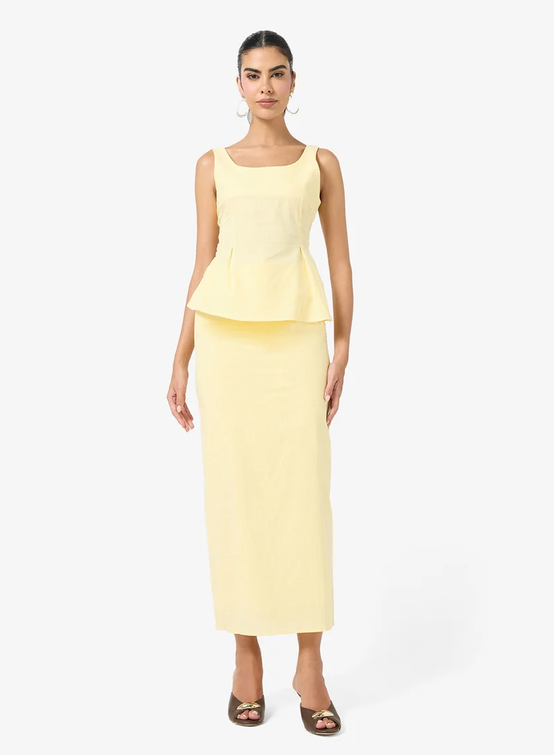 Peplum Top & Skirt Set