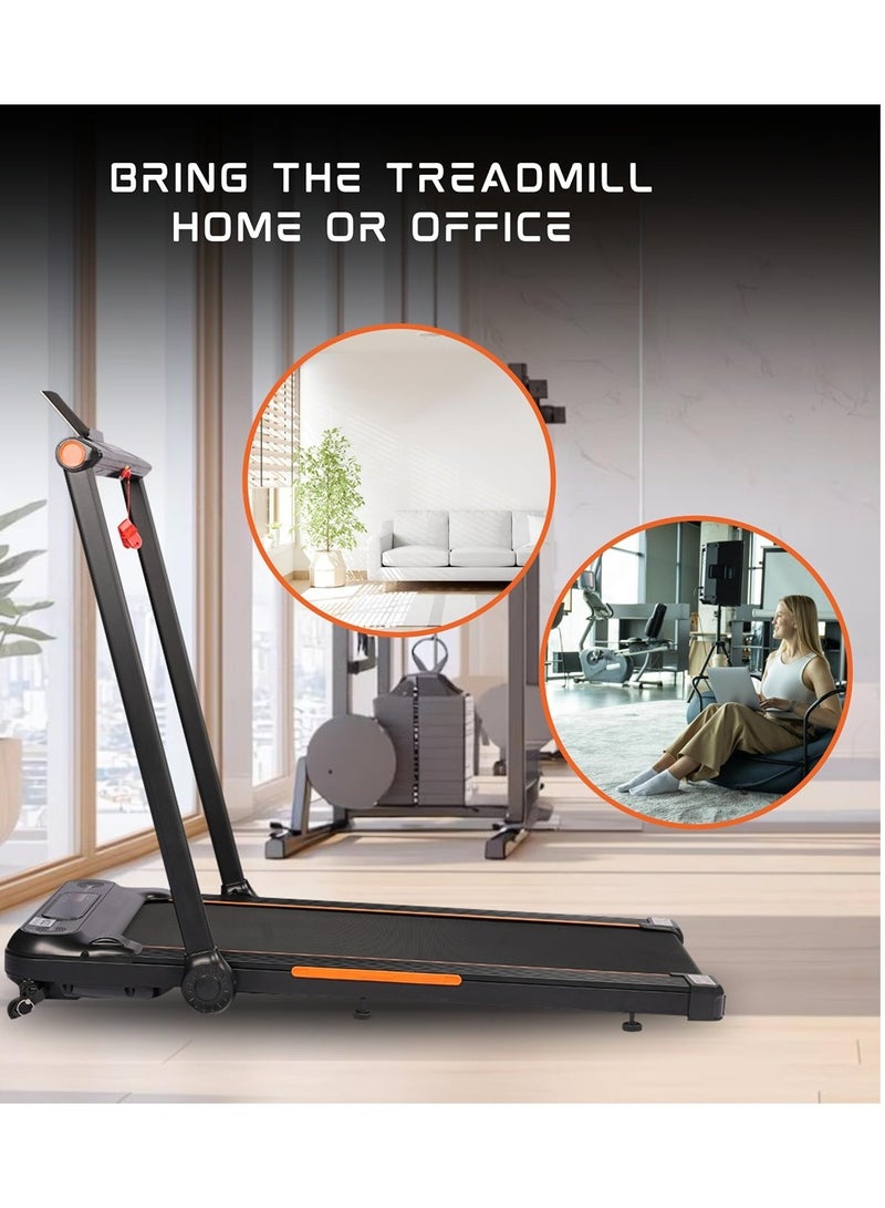 ENDLESS Foldable Treadmill Walking Pad 3HP DC Motor, 1–14 km/h Speed, Remote & Bracelet Control, LED Display, Shock Absorption, iPad/Phone Holder, 100kg Max Load – Home Office Use