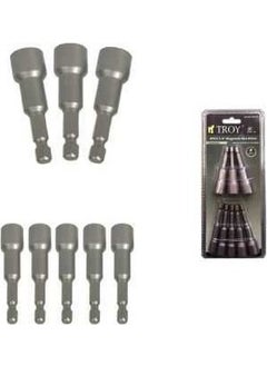 Troy 26133 Magnetic Socket Adapter Set, 8 Pieces 