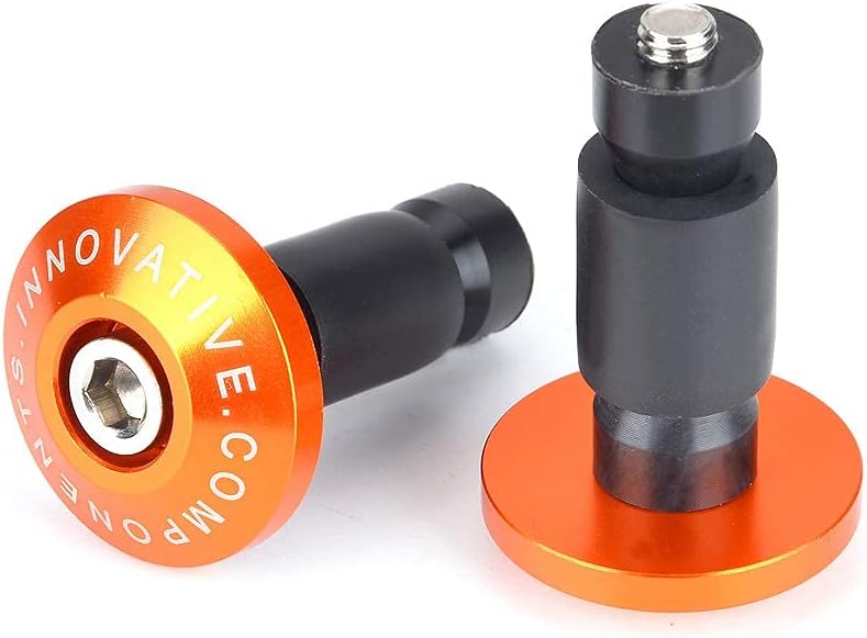 Goldfire Motorcycle 7/8'' Handle Bar End Weights Handlebar Grips Cap Anti Vibration Silder Plug Fits for Yamaha Kawasaki Dirt Bike (orange) - Image 2