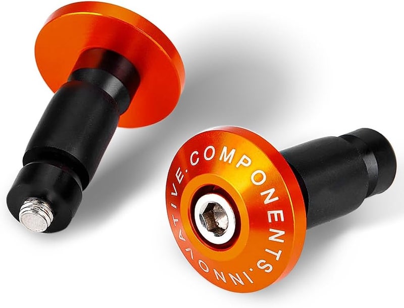 Goldfire Motorcycle 7/8'' Handle Bar End Weights Handlebar Grips Cap Anti Vibration Silder Plug Fits for Yamaha Kawasaki Dirt Bike (orange) - Image 1