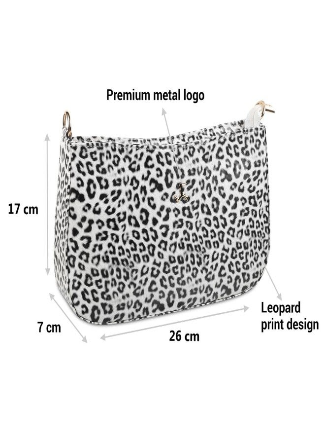 Mochi Women White Textured Spacious Tote Bag (66-272) - Image 2