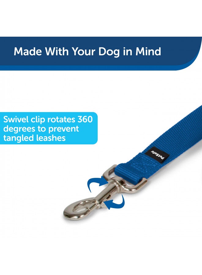 PetSafe Nylon Dog Leash - Strong, Durable, Traditional Style Leash with Easy to Use Bolt Snap - 3/4 in. x 6 ft., Royal Blue - Image 2