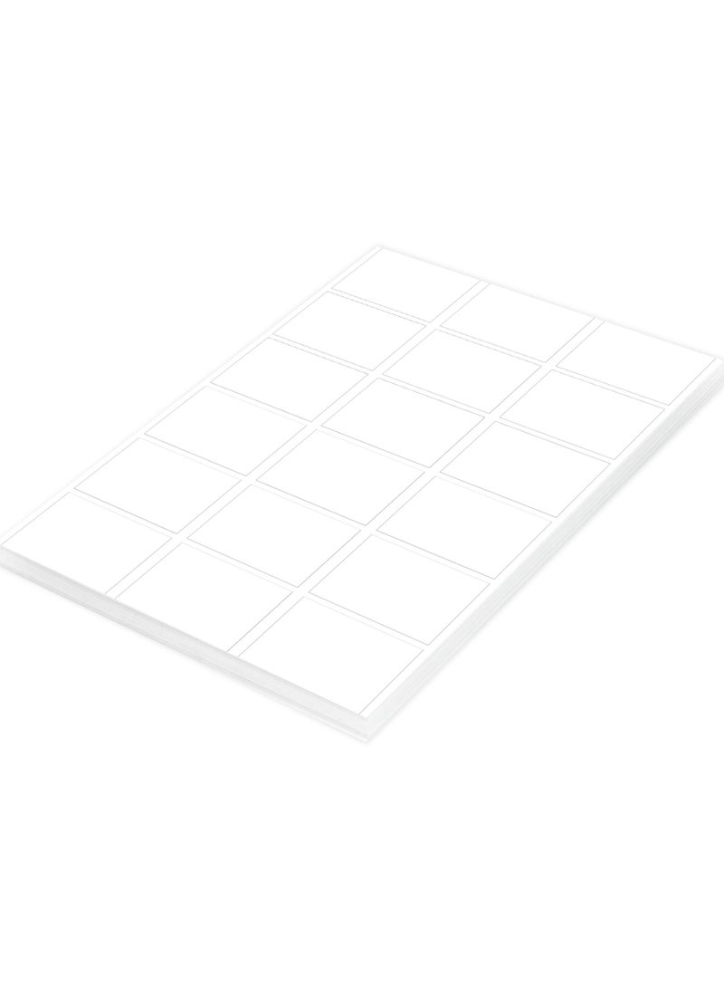 FIS ملصقات ليزر متعددة الأغراض من FIS، لون أبيض، حجم 63.5X46.6 مم (18 ملصق × 100 ورقة) 1800 ملصق، حجم: A4 (21X29.7 سم)، عبوة من 100 ورقة -FSLA18-100 - Image 2