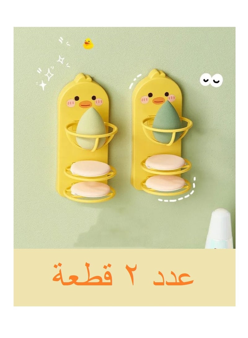عدد 2 قطعة - صبانة ورف تخزين لفرش المكياج ٣ دور ( بمظهر جمالي مميز )  - Image 1