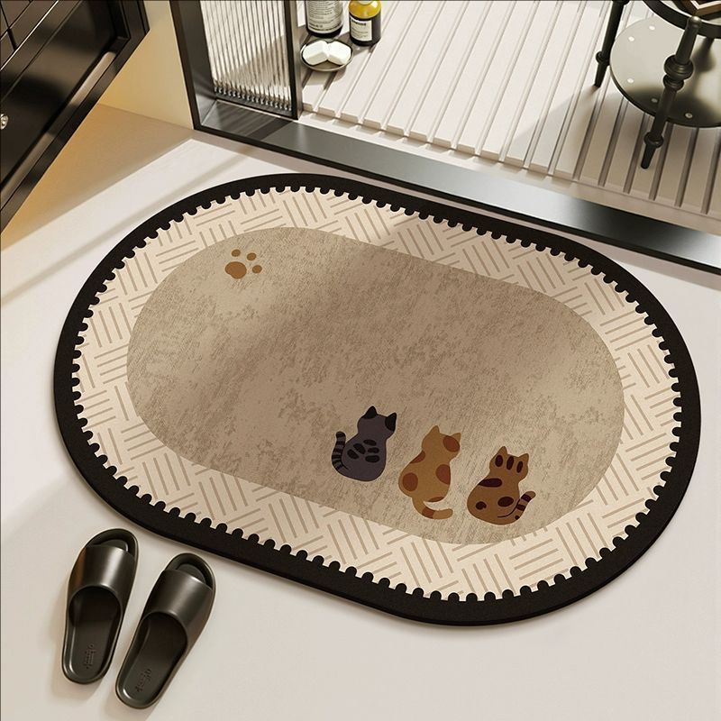 Soft Diatom Mud Bath Mat - Quick-Drying, Non-Slip, Absorbent for Bathroom & Toilet - Image 1