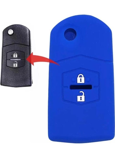 Mazda 2 3 5 6 Compatible 2 Key Silicone Key Protection Case