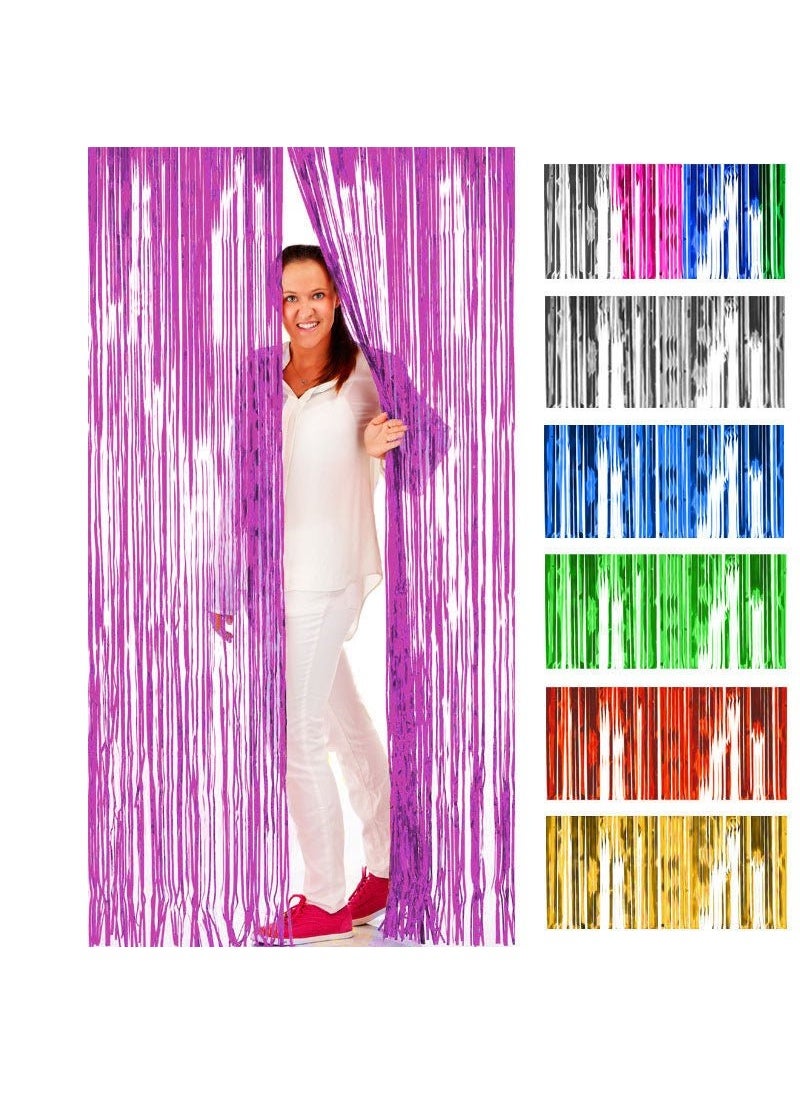 Glitter Curtain Purple Plastic 200x100cm Backdrop