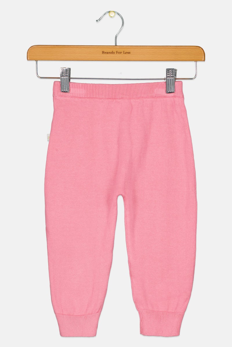 Hamleys Toddlers Girl Pull On Embroidered Jogger Pants, Pink - Image 2