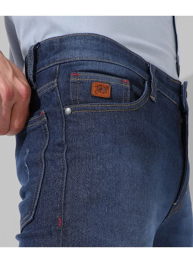CAHOOT  Men's Classic Blue Dark-Washed Regular Fit Denim Jeans for Men | Best Price UAE