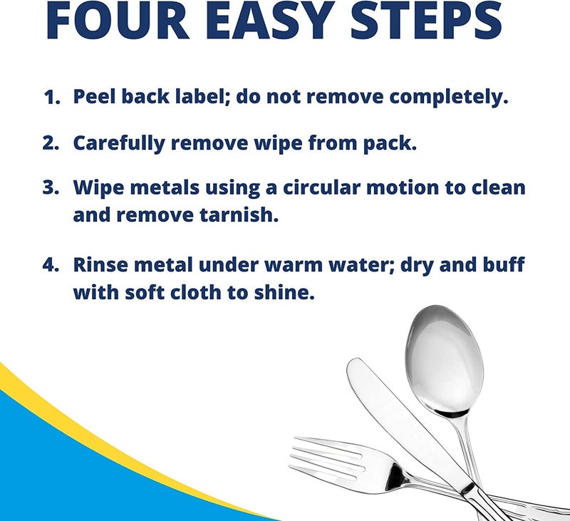 CARBONA مناديل كاربونا الفضية | منظف وملمع المعادن | 12 مناديل، 2 عبوة - Image 3