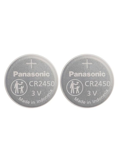 Panasonic CR 2450 Lithium Coin Battery Pack of 2