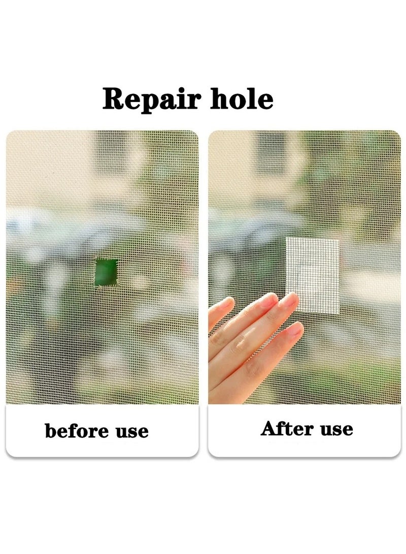 ارواق شريط إصلاح شاشة النافذة المقاوم للماء سهل الاستخدام مكون من 3 قطع يمنع البعوض من الدخول باستخدام رقعة شبكية ذاتية اللصق مضادة للحشرات - Image 5