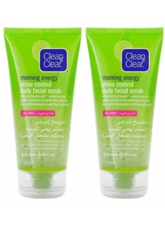 Clean & Clear 2 pieces of daily face scrub for shine control, 150 ml  - Image 1