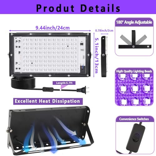Dorhui 60W LED Exposure Unit for Screen Printing UV Screen Printing Light with Adjustable Stand for Screen Printing Kit Photo Emulsion and Cyanotypes - Image 3