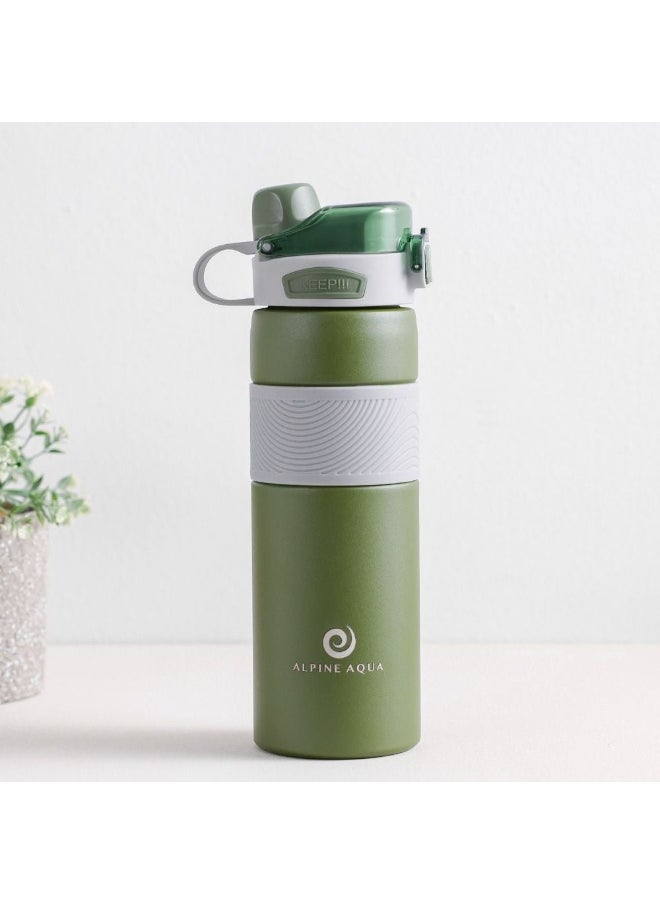 DANUBE HOME Alpine Aqua Water Bottle Stainless Steel Vacuum Insulated Green 800ml  - Image 1
