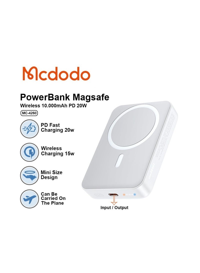 Mcdodo MC-4260 Ambilight Series 20W Magnetic Wireless Charging 10000MAH Power Bank - Image 4