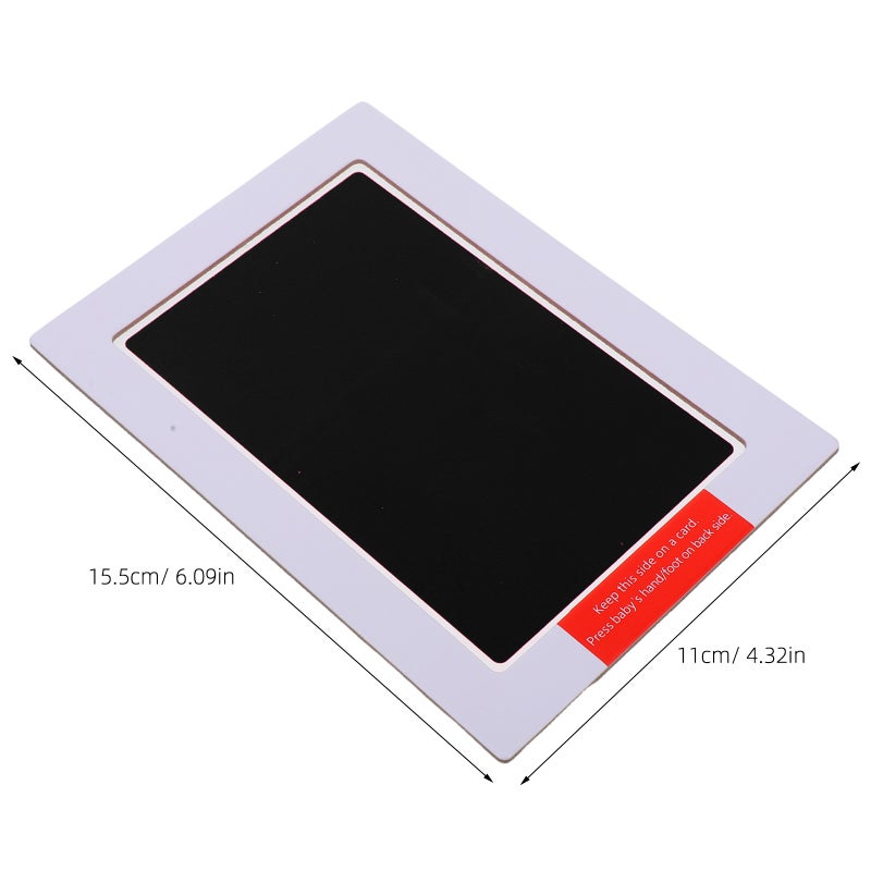 1 Set Inkless Large Ink Pad With Cardboard Kit For Baby Suitable Keepsake For Newborns And Pets Black - Image 2