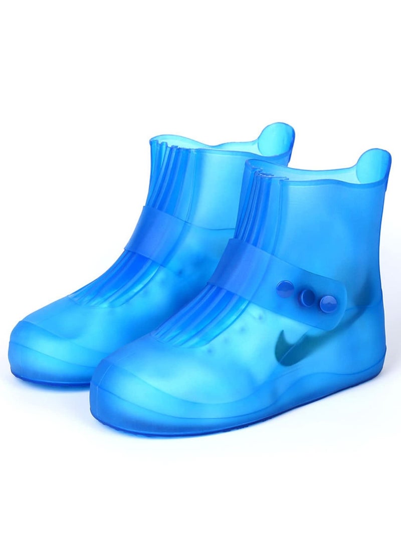 SYOSI Reusable Waterproof Rain Shoes Cover, Washable Clean Shoe suitable for men and women - Non-slip, foldable, durable, wearable, soft Snowy Days, Muddy Roads, Cycling - Image 1
