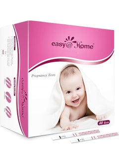 Easy@Home Pregnancy Test Strips Kit: 40Pack HCG Test Strips Early Detection Home Bulk Pregnancy Tests  - Image 1