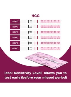 Easy@Home Pregnancy Test Strips Kit: 40Pack HCG Test Strips Early Detection Home Bulk Pregnancy Tests  - Image 3
