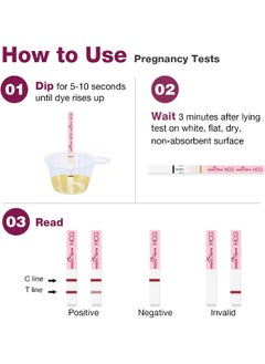 Easy@Home Pregnancy Test Strips Kit: 40Pack HCG Test Strips Early Detection Home Bulk Pregnancy Tests  - Image 5