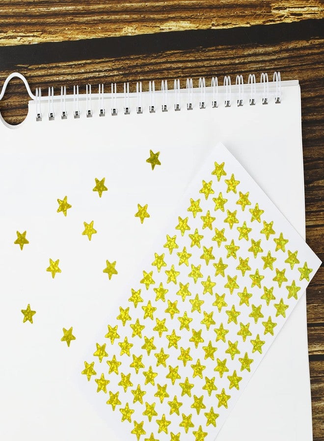 Sliverdew Gold Star Stickers - 1920 Pieces, 20 Sheets, Mini Reward Stickers, 0.4" Small Gold Foil Stars for Crafts & Reward Charts - Image 2