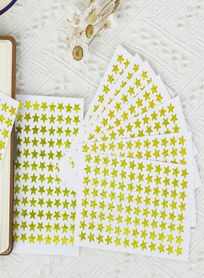 Sliverdew Gold Star Stickers - 1920 Pieces, 20 Sheets, Mini Reward Stickers, 0.4" Small Gold Foil Stars for Crafts & Reward Charts - Image 5