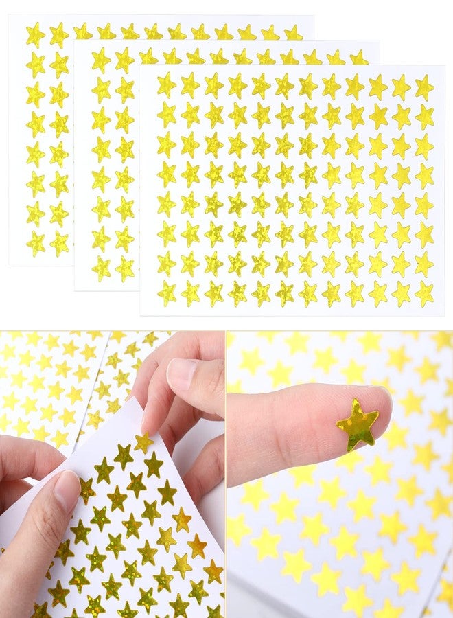 Sliverdew Gold Star Stickers - 1920 Pieces, 20 Sheets, Mini Reward Stickers, 0.4" Small Gold Foil Stars for Crafts & Reward Charts - Image 3