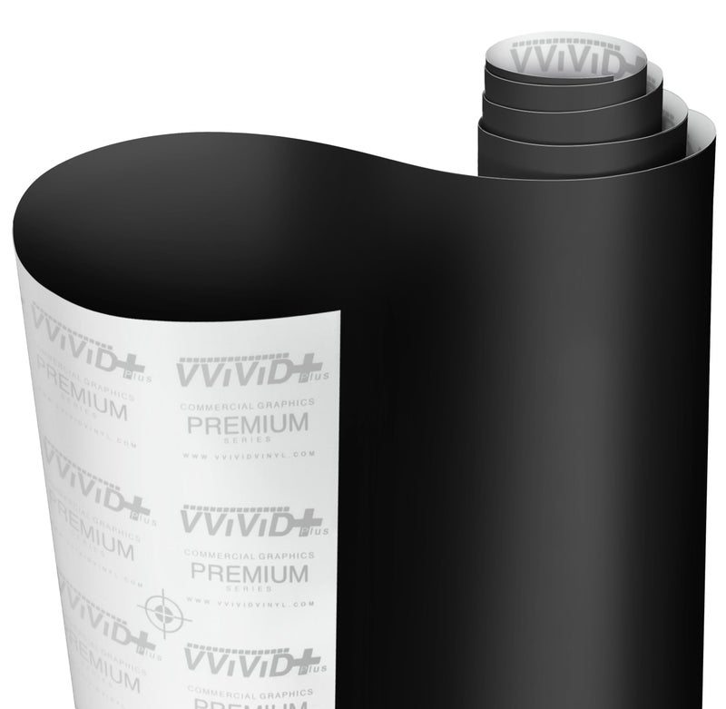 VViViD لفائف فينيل سيارة مات سوداء من VViViD مع إطلاق الهواء 3MIL-VViViD8 (2 قدم × 2.5 قدم 4 عبوات) - Image 1