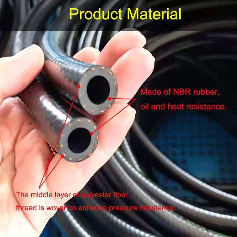 MOCW 5/16" ID Fuel Line Hose SAE 30R7 - 25FT Length, 0.55" OD, 145 psi, NBR Rubber - Image 3