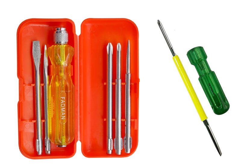 FADMAN Home Purpose Hand Tool Pack of 2 | Red Box Screwdriver | 2 IN 1 Screwdriver | Hand Tool Kit (2 Tools) - Image 5