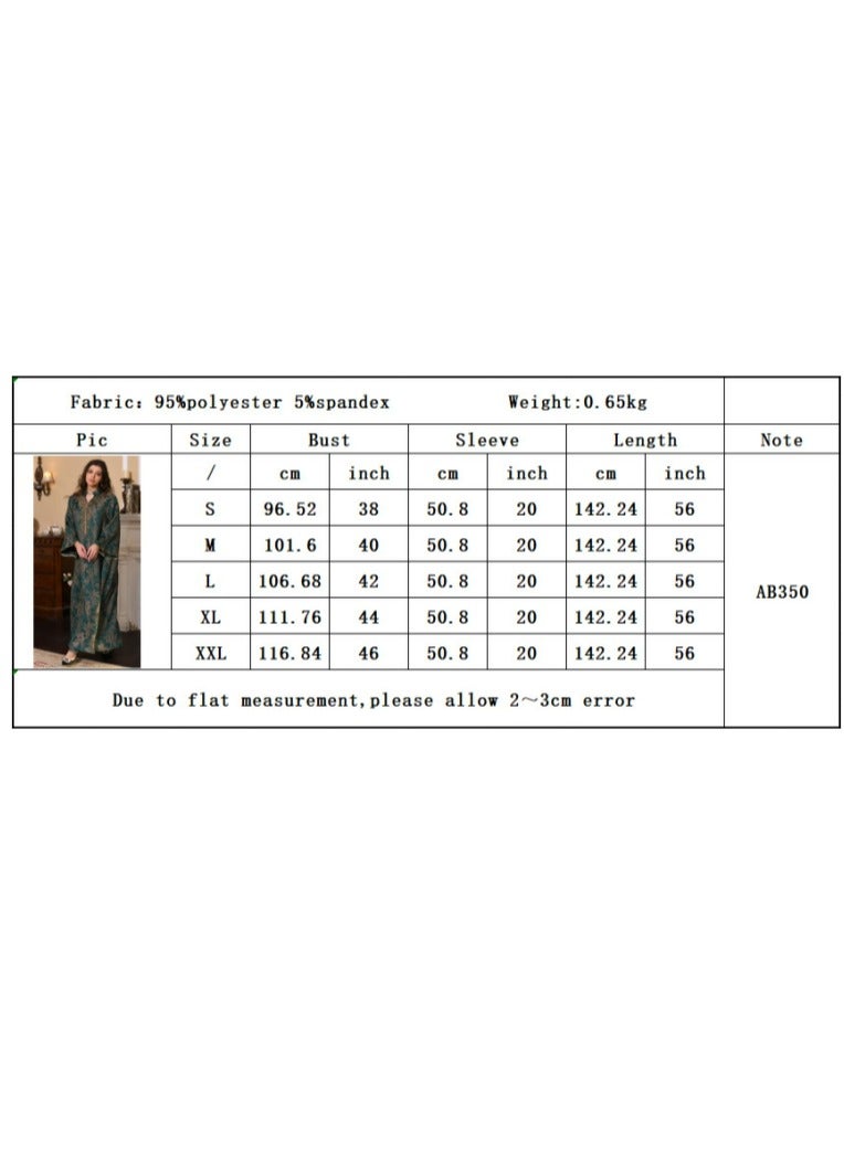 Loquat Ladies Luxury Nail Bead Robe Embroidered Jacquard Dress Muslim Abaya Evening Dress Yellow  - Image 4
